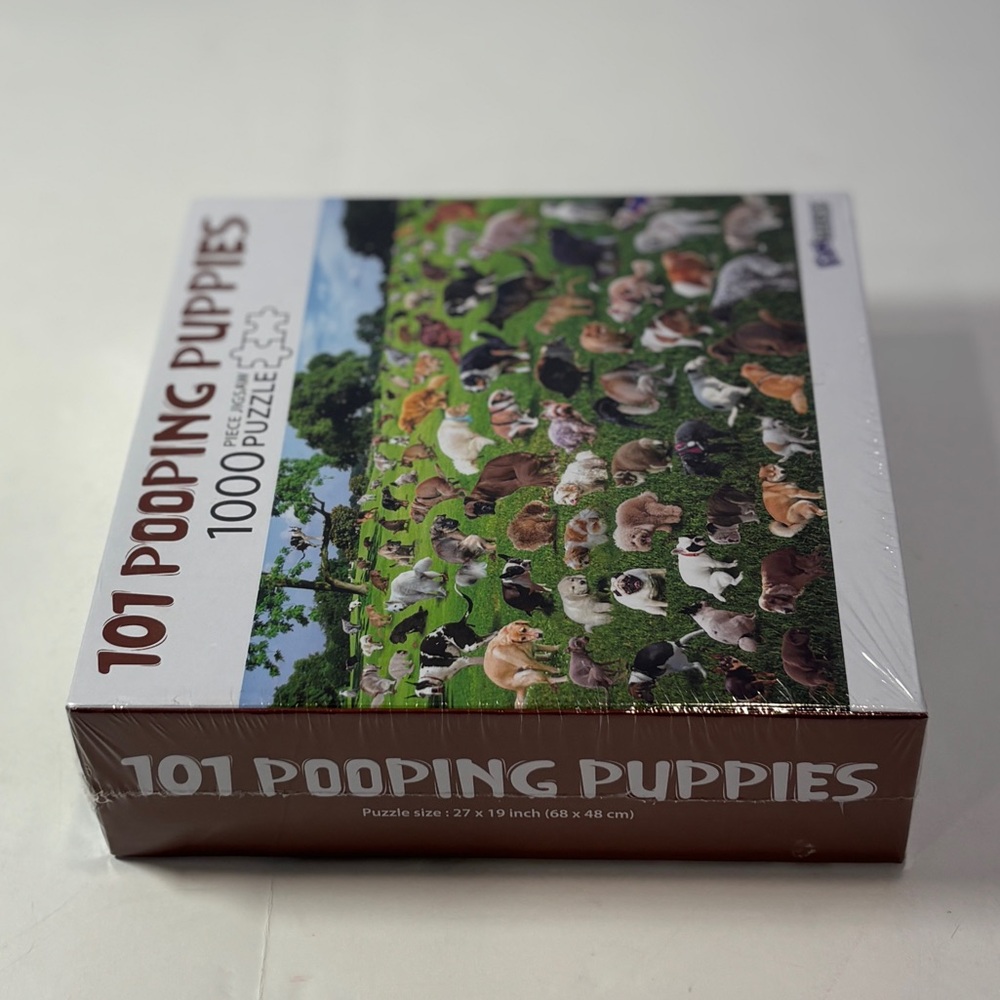 101 Pooping Puppies 1000 Pc Jigsaw Puzzle Gag White Elephant Gift NEW Sealed - Picture 6 of 7